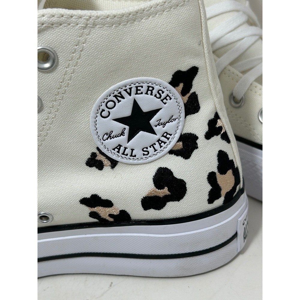 Converse Chuck Taylor All Star Lift Hi Leopard Print Platform Sneakers A14936C - Picture 5 of 10